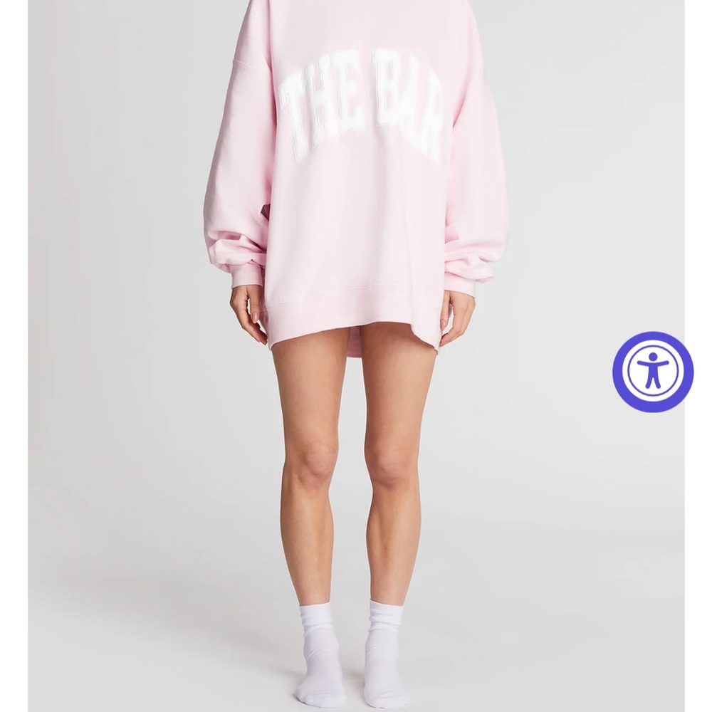 THE BAR Varsity Sweatshirt - Blush - XL